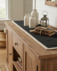 Dune Black Table Runner