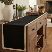 Dune Black Table Runner