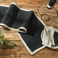 Dune Black Table Runner