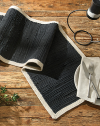 Dune Black Table Runner
