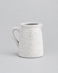 Distressed White Ceramic Crackle Jug