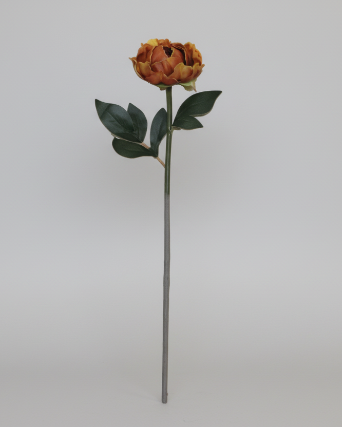 Peony Stem Real Touch Burgundy Yellow 20.5”
