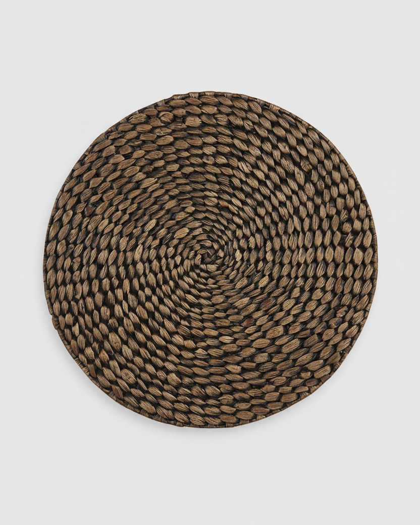 Braided Hyacinth Placemat Brown