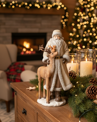 Winter Santa, Deer and Squirrel Trio
