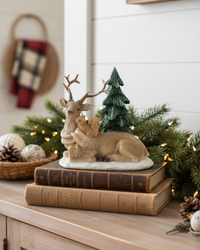 Winter Deer and Squirrel Duo
