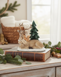 Winter Deer and Squirrel Duo