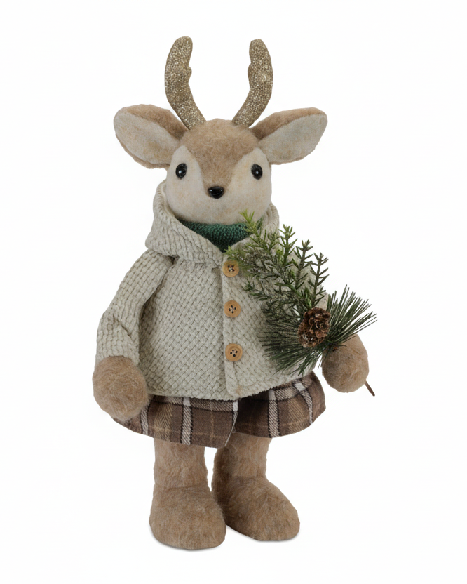 Winter Forest Friend Deer 17.5"