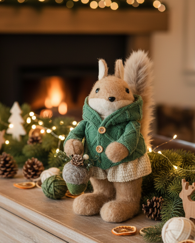 Winter Forest Friend Squirrel 14"