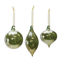 Iridescent Green Glass Ornament