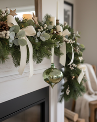 Iridescent Green Glass Ornament