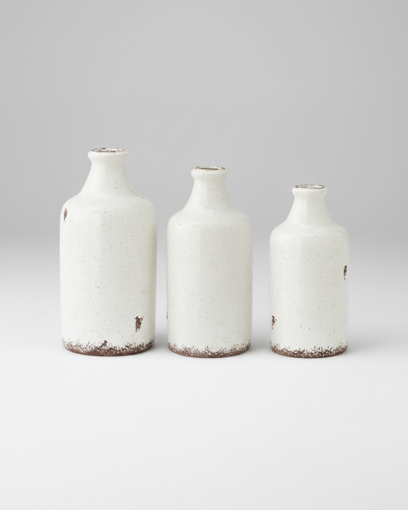 Aged White Ceramic Jug