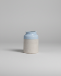 Natural and Light Blue Glazed Vase