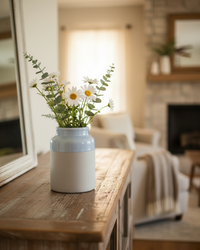 Natural and Light Blue Glazed Vase
