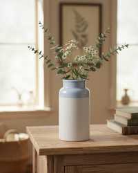 Natural and Light Blue Glazed Vase