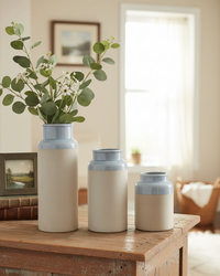 Natural and Light Blue Glazed Vase