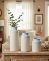 Natural and Light Blue Glazed Vase