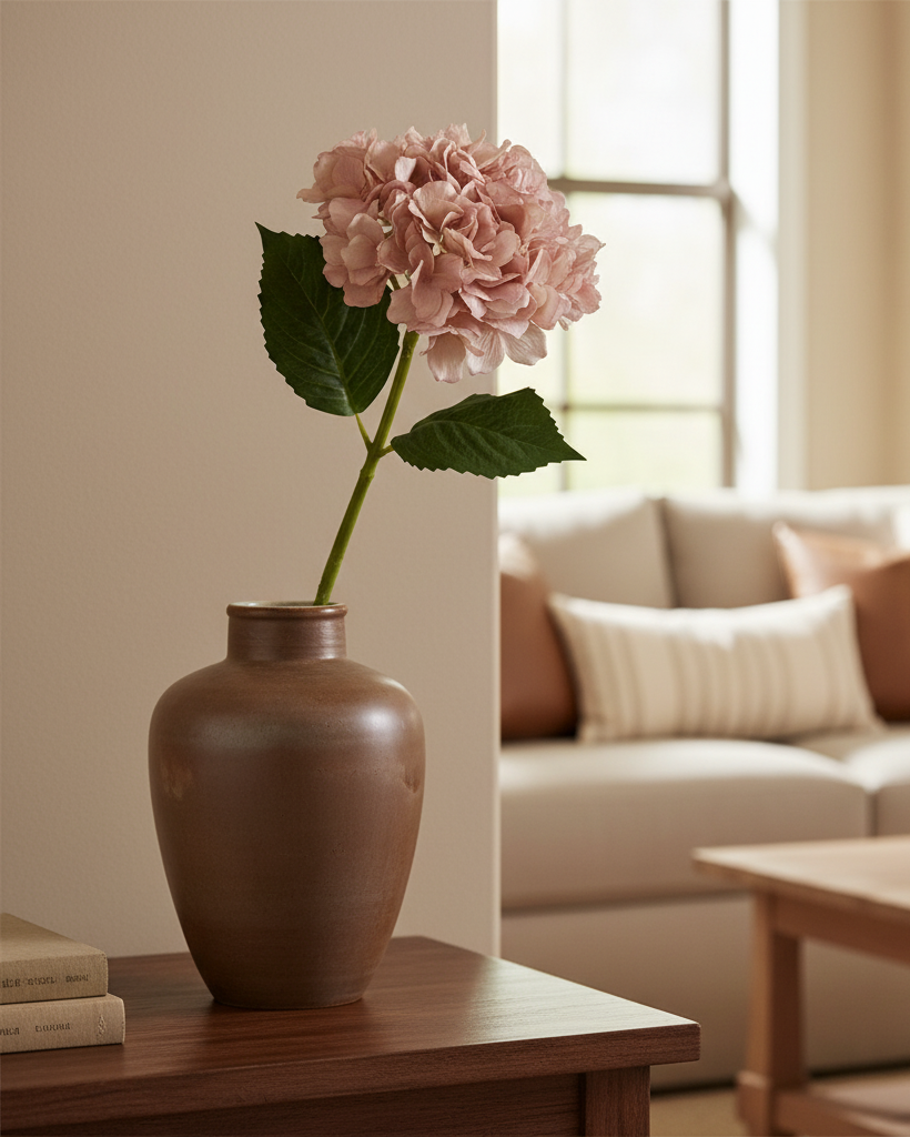 Light Peach Hydrangea Stem 20"