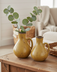 Butterscotch Crackle Glaze Terracotta Jug