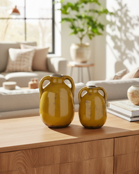 Butterscotch Crackle Glaze Terracotta Jug With Handle