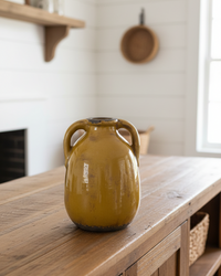 Butterscotch Crackle Glaze Terracotta Jug With Handle