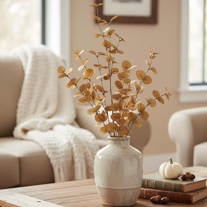 Rust and Dark Yellow Eucalyptus Greenery Collection