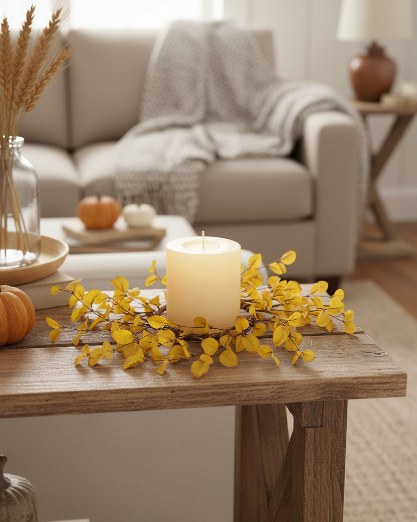 Light Yellow Eucalyptus Greenery Collection