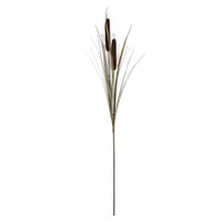 Dark Brown Double Cattail Stem 43"