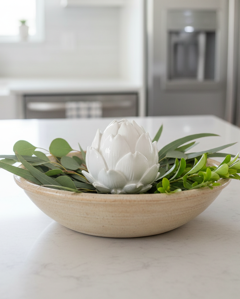 Glossy White Artichoke