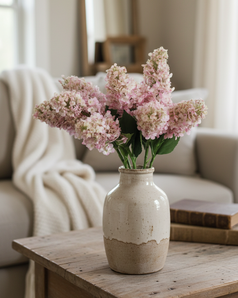 Pink Cone Hydrangea Stem 38.5"