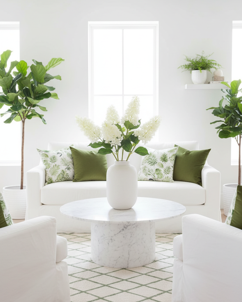 White Cone Hydrangea Stem 38.5"