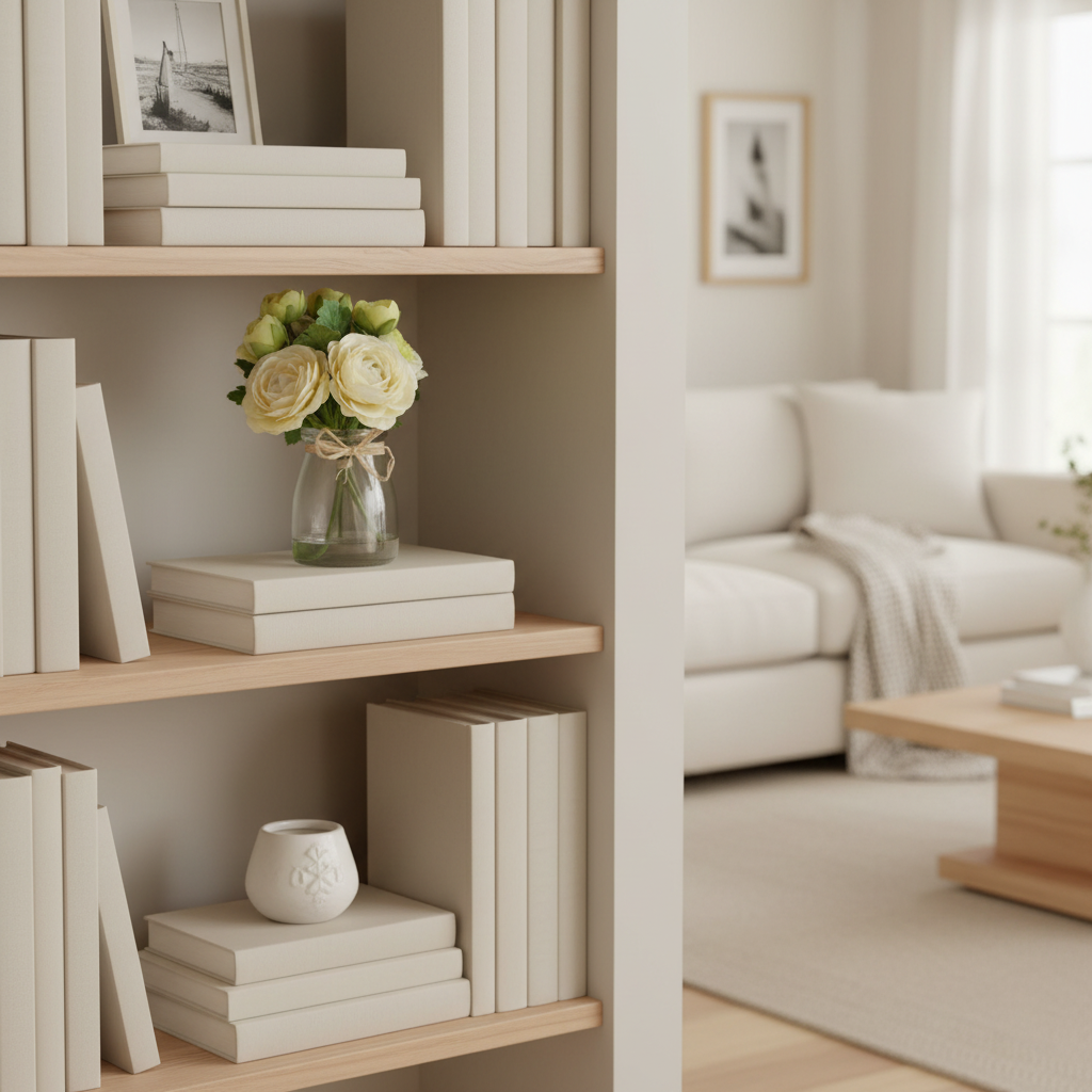 Mini White Ranunculus in Glass Vase With Faux Water