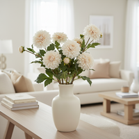 Cream Dahlia Bud and Bloom Real Touch 20"