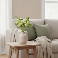 Ranunculus Real Touch Green Bundle of 9