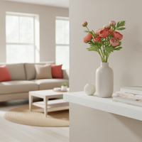 Ranunculus Real Touch Orange Coral Bundle of 9