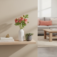 Ranunculus Real Touch Orange Coral Bundle of 9