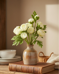 Ranunculus Real Touch Light Yellow Bundle of 9