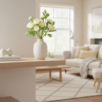 Ranunculus Real Touch Light Yellow Bundle of 9