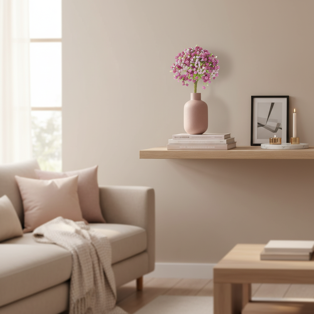 Baby's Breath Pick Pink 9"L