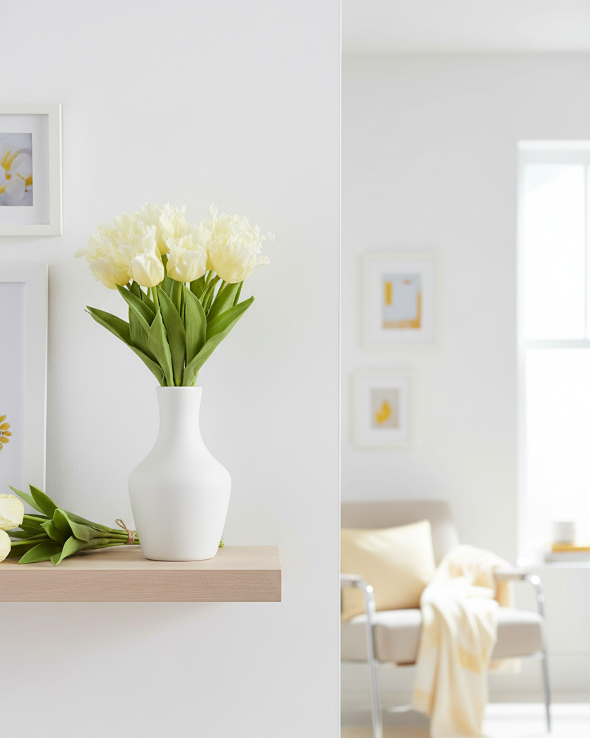 Parrot Tulip Yellow Real Touch Bundle 13"