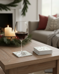 Ceramic Coaster Set of 6 Slim Holly