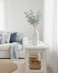 Blue Baby's Breath and White Berry Spray 26"