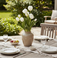 Tulip UV Resistant White Real Touch Bundle 15"