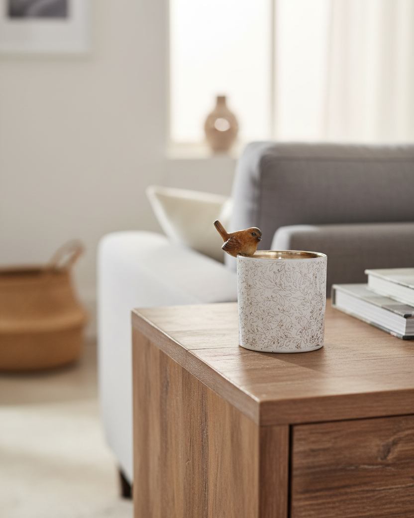 Brown Bird Pot Hanger 1.75"H