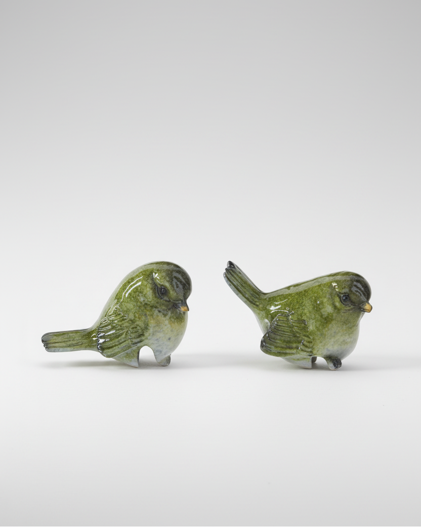 Green Bird Pot Hanger 1.75"H