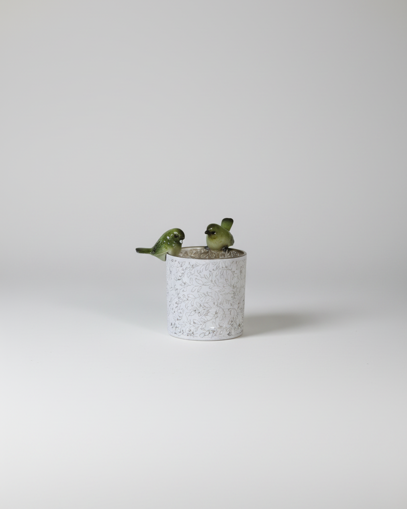 Green Bird Pot Hanger 1.75"H