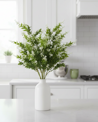 Mint Leaf and White Berries Bush 19"