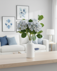 Blue Hydrangea Real Touch Bundle 12"