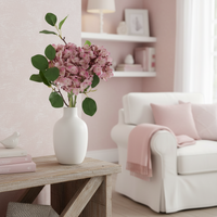 Pink Hydrangea Real Touch Bundle 12"