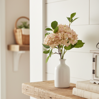 Light Pink Hydrangea Real Touch Bundle 12"