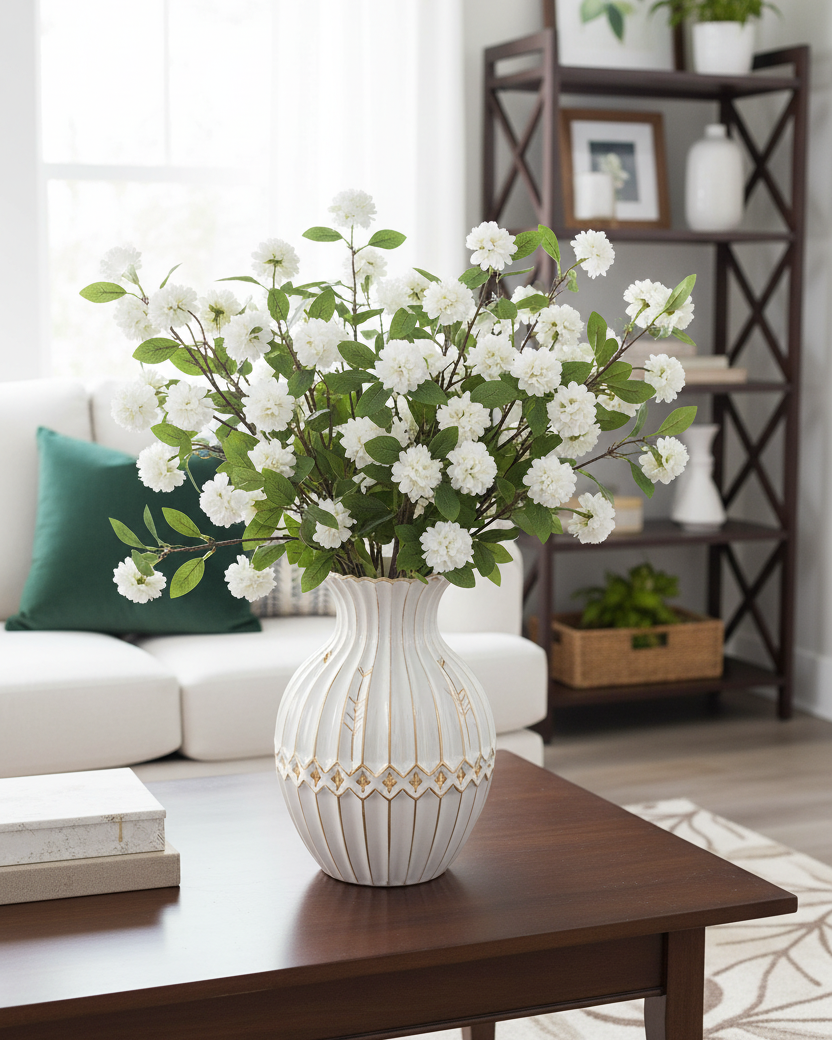 Kerria Spray White 34"